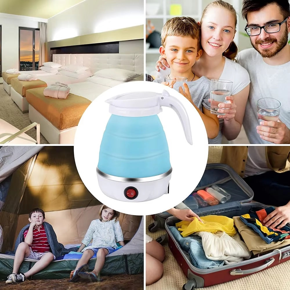 600ML Travel Collapsible, Portable, Foldable Electric Kettle