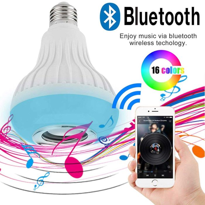 LED Music Smart Bulb with Bluetooth Speaker