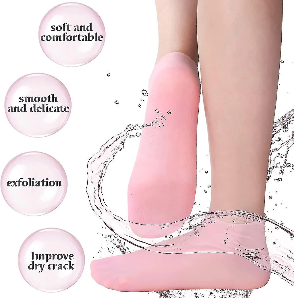 Silicone Gel Moisturizing Socks Anti Crack Feet & Pain Relief