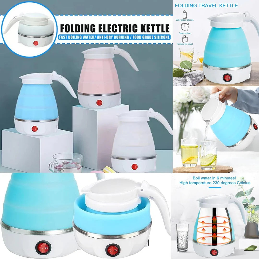 600ML Travel Collapsible, Portable, Foldable Electric Kettle