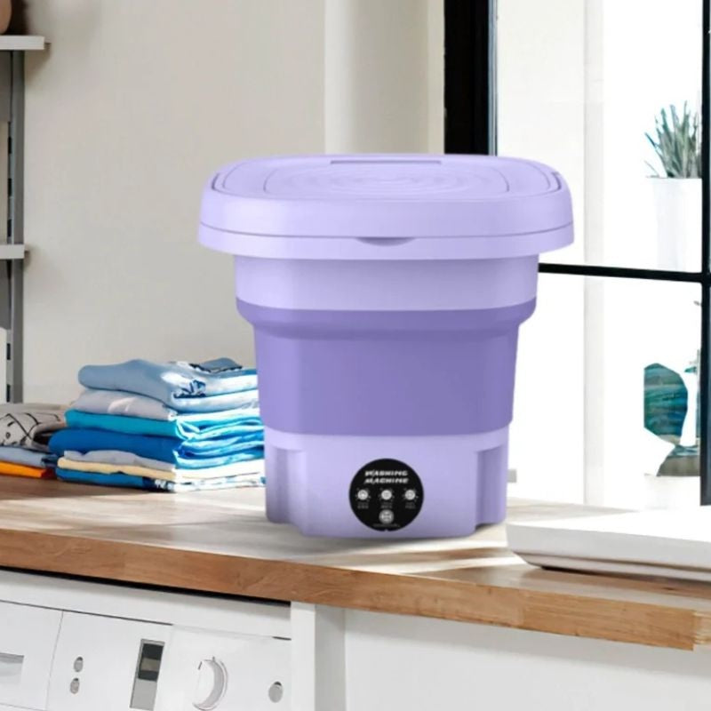 Portable Mini Folding Washing Machine, travel camping washing machine,Magic Foldable Small Clothes Washing Machine Washer Laundry Tub Wash Machine for Travelling