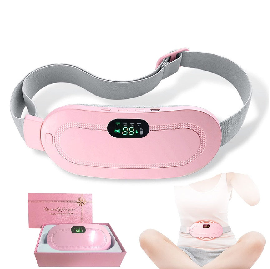 New imported Electric Cramp Massager Vibra-tor Heating Belt for Menstrual Relief Pain Waist Stomach Warming Women Gift Rechargeable in Pakistan