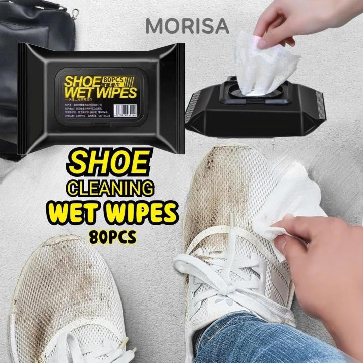 Travel-Friendly Disposable Shoe & Sneaker Cleaner Wipes 80pcs