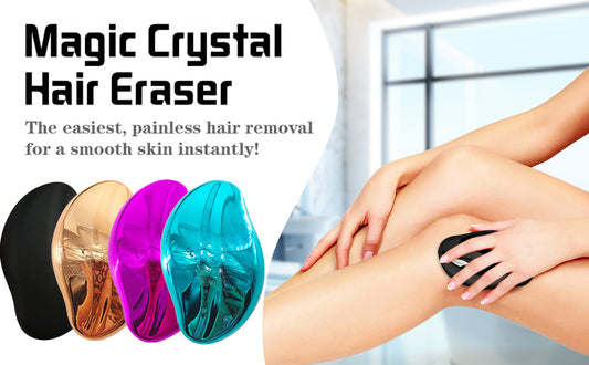Crystal Hair Eraser Epilator Painless Hair Removal Exfoliation Tool for Women and Men
