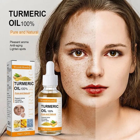 10ml Turmeric Lemon Oil Skin Glow To Lightening Acne Dark Patches, Turmeric Dark Spot Corrector Serum,