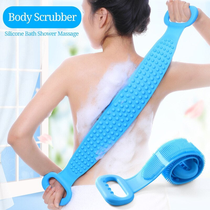 Silicone Body Wash , Body Scrubber Belt With Double Side Shower Belt