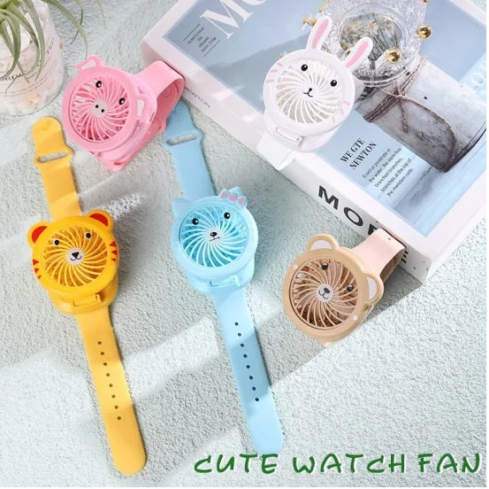 Electric Watch Fan USB Interface Rechargeable Mini Wrist Fan