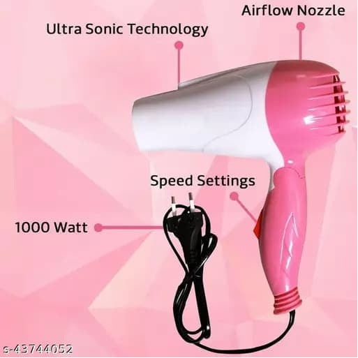 Nova 1000W Foldable Mini Hair Dryer for Men and Women