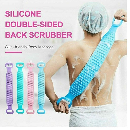 Silicone Body Wash , Body Scrubber Belt With Double Side Shower Belt