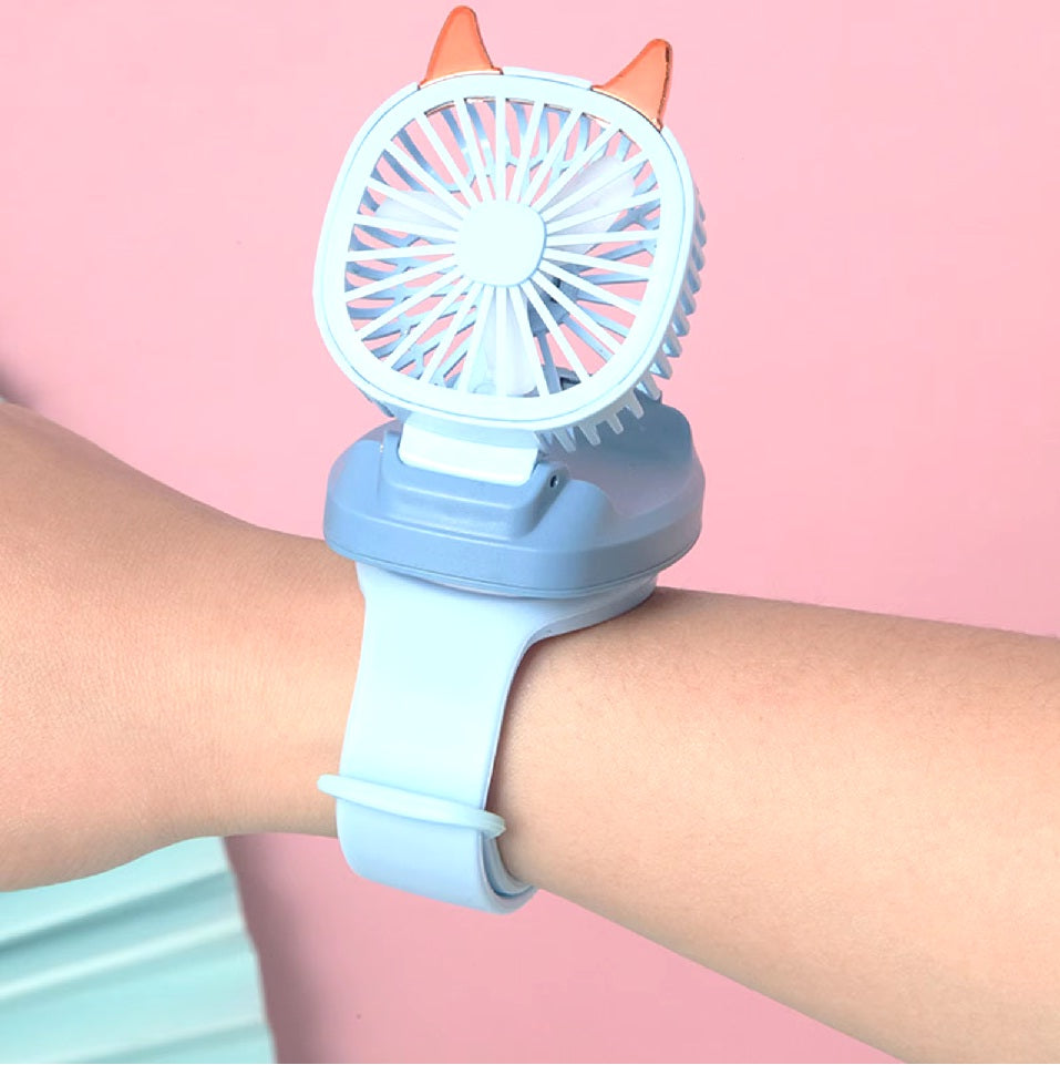 Electric Watch Fan USB Interface Rechargeable Mini Wrist Fan