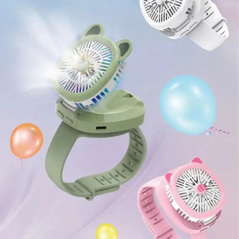 Electric Watch Fan USB Interface Rechargeable Mini Wrist Fan