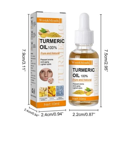 10ml Turmeric Lemon Oil Skin Glow To Lightening Acne Dark Patches, Turmeric Dark Spot Corrector Serum,