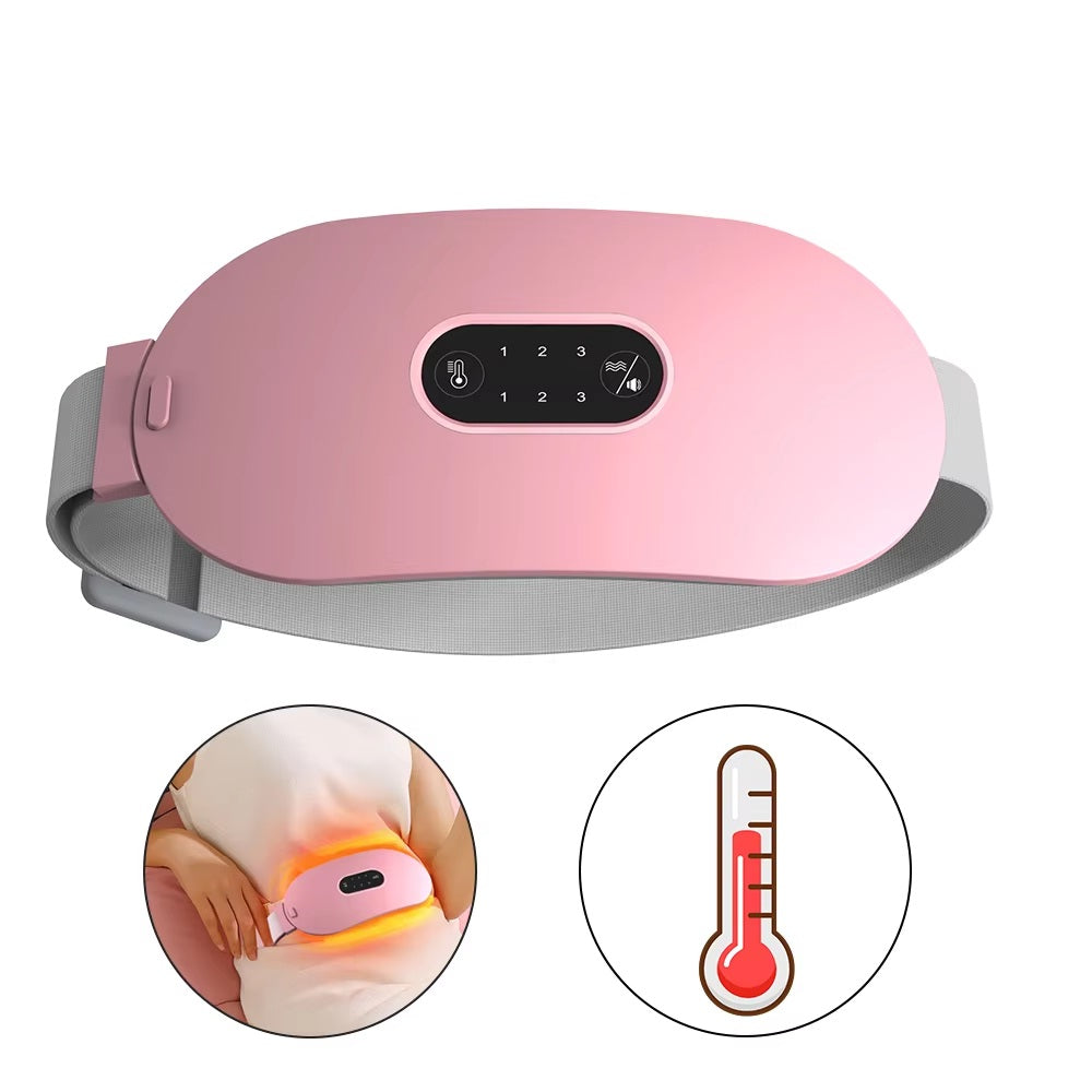 New imported Electric Cramp Massager Vibra-tor Heating Belt for Menstrual Relief Pain Waist Stomach Warming Women Gift Rechargeable in Pakistan