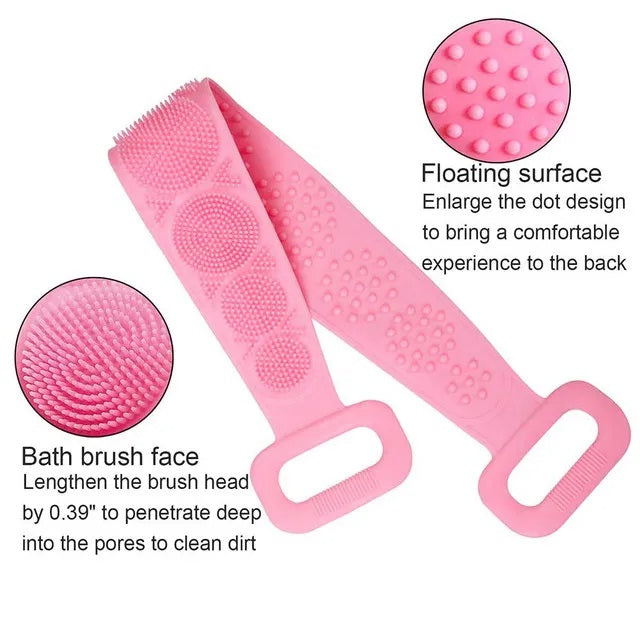 Silicone Body Wash , Body Scrubber Belt With Double Side Shower Belt