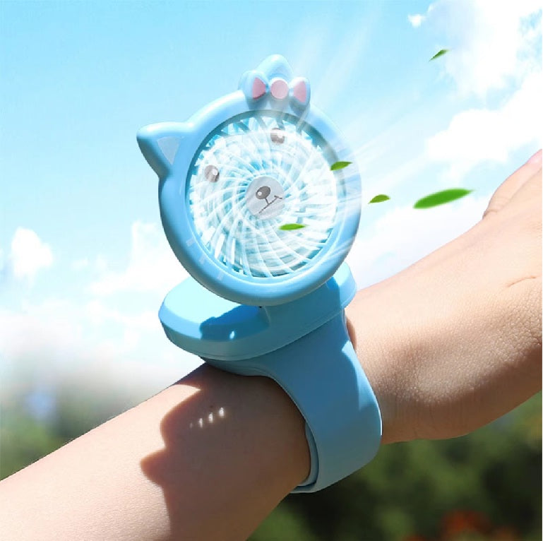 Electric Watch Fan USB Interface Rechargeable Mini Wrist Fan